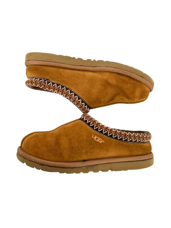 UGG Tasman Suede Sheepskin Slippers Chestnut Size 5 - Picture 2 of 11